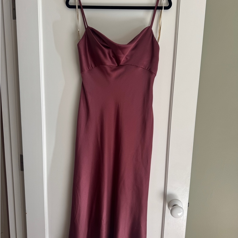 Jenny Yoo Burgundy Midi Dress